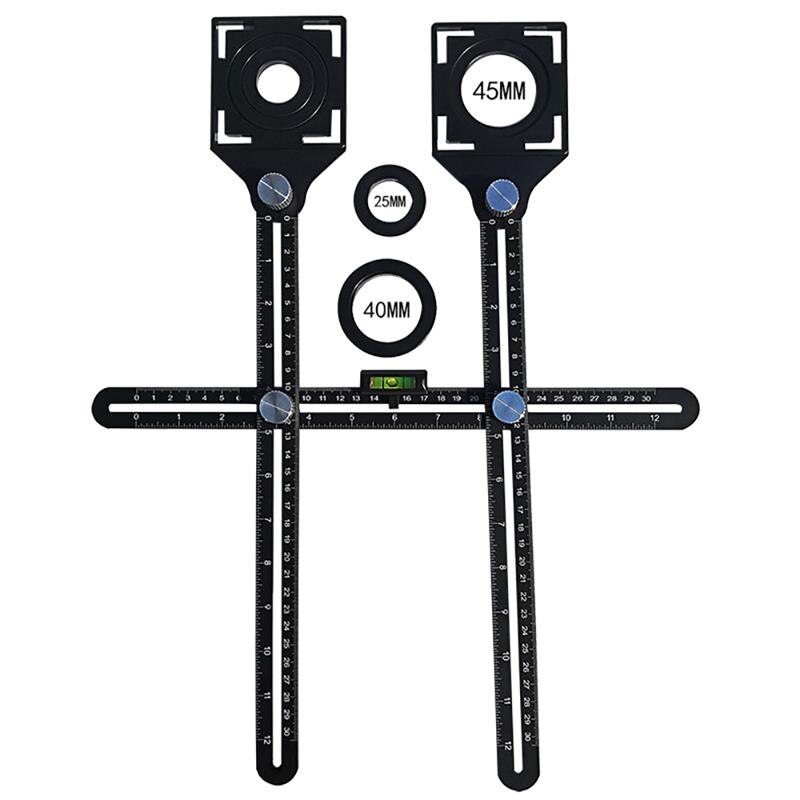 Wielofunkcyjne, regulowane narzędzie robić murowania, szkło, stały kątomierz, szablon robić lokalizowania otworów w płytkach