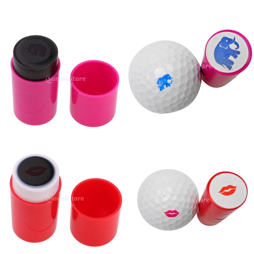 2Pcs Kleurrijke Sneldrogende Golfbal Stamper Langdurige Ballen Marker Indruk Club Golfer Souvenir Golf accessoires