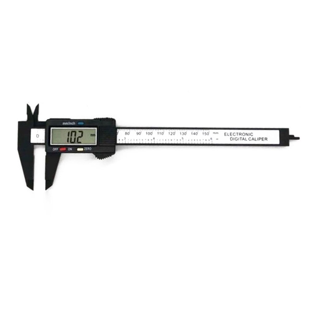 Electronic Digital Display Plastic Vernier Caliper Accuracy Gauge 0-150mm Micrometer Instrument Vernier Calipers Measuring Tool: Black
