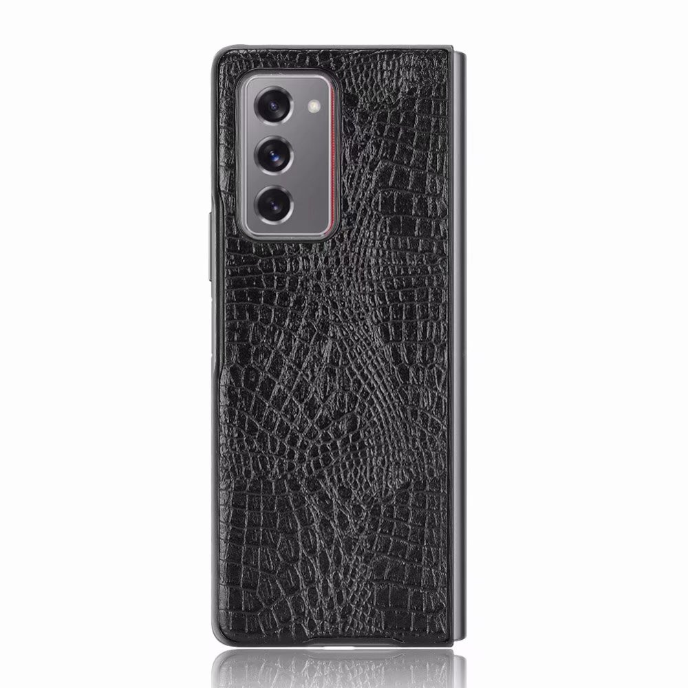 Para samsung galaxy z fold2 caso crocodilo padrão duro capa para samsung galaxy z fold 2 5g capa à prova de choque coques