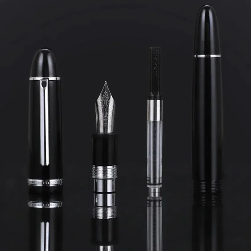 Jinhao  x159 akryl fyldepen metal guld klip forlængede fine nibs skole kontorartikler erhvervs skrivepenne  pk 9019