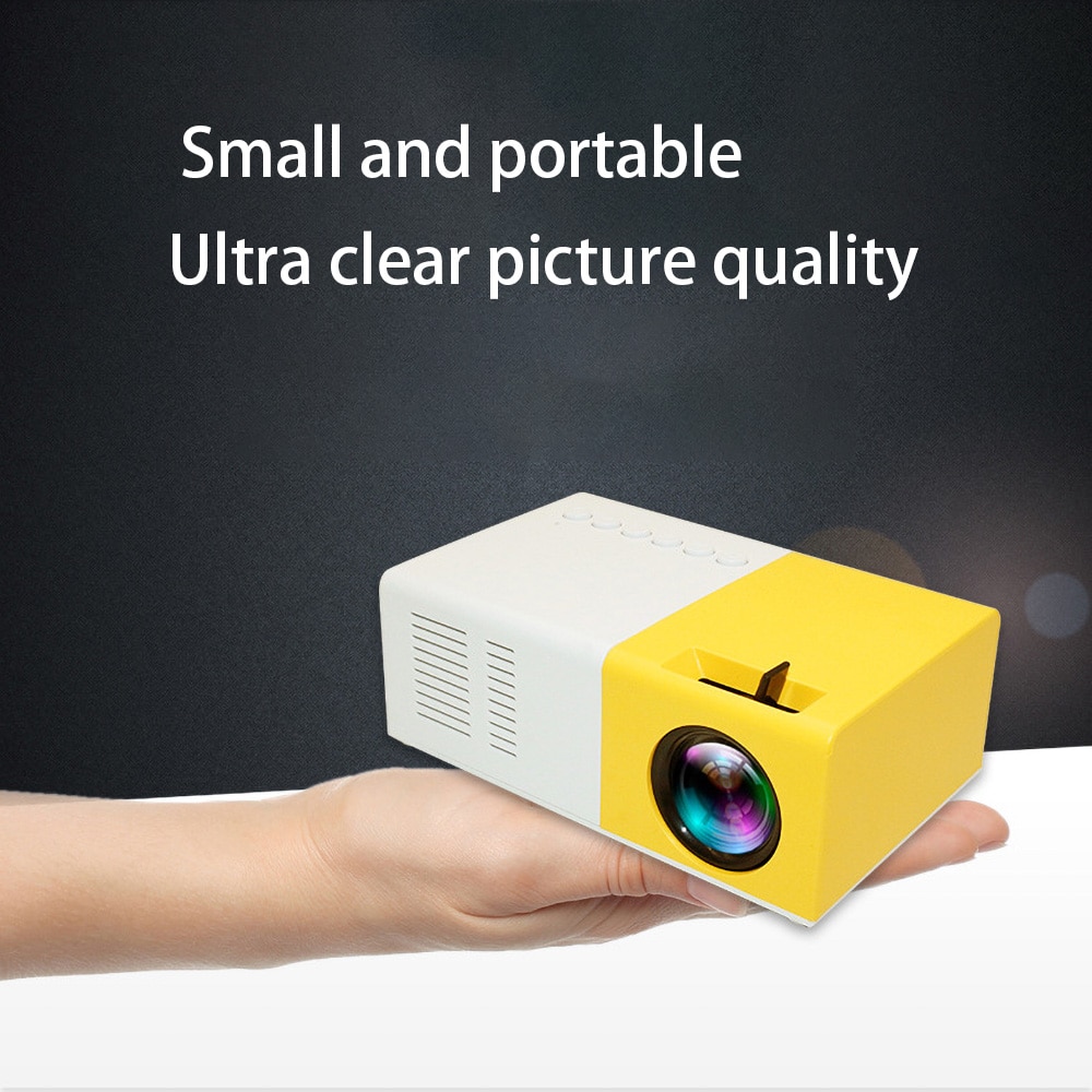 J9 Mini Projector Hd 1080P Voor Av Usb Micro Sd-kaart Usb Mini Home Projector Draagbare Pocket Beamer Pk YG-300