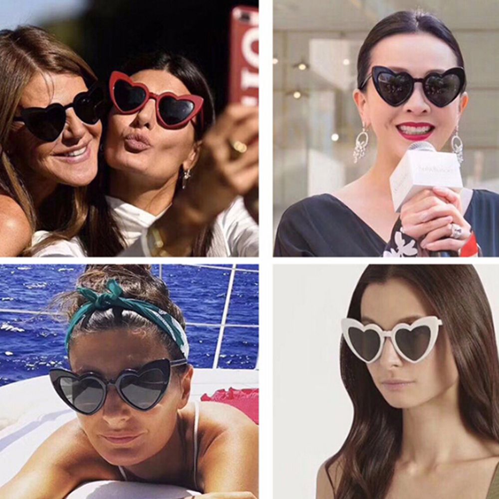 Vrouwen Hart Trend Zonnebril Vrouwen Retro Liefde Hart Vormige Glazen Dames Winkelen Sunglass Driver Bril Auto Accessoires