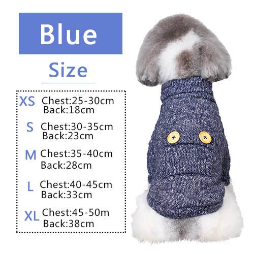 HOOPET Pet Dog Cat Clothes Small Button Bright Silk Turtleneckm Two Feet Warm Out Sweater Spring and Autumn Clothing: XS