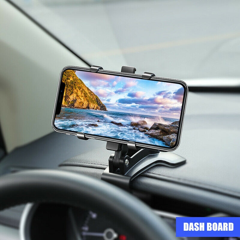 Dashboard Mount Auto Telefoon Houder In Auto Flexibele Clip Dubbele 360 Graden Stand Beugel Ondersteuning Voor Xiaomi Iphone Mobiele Telefoon