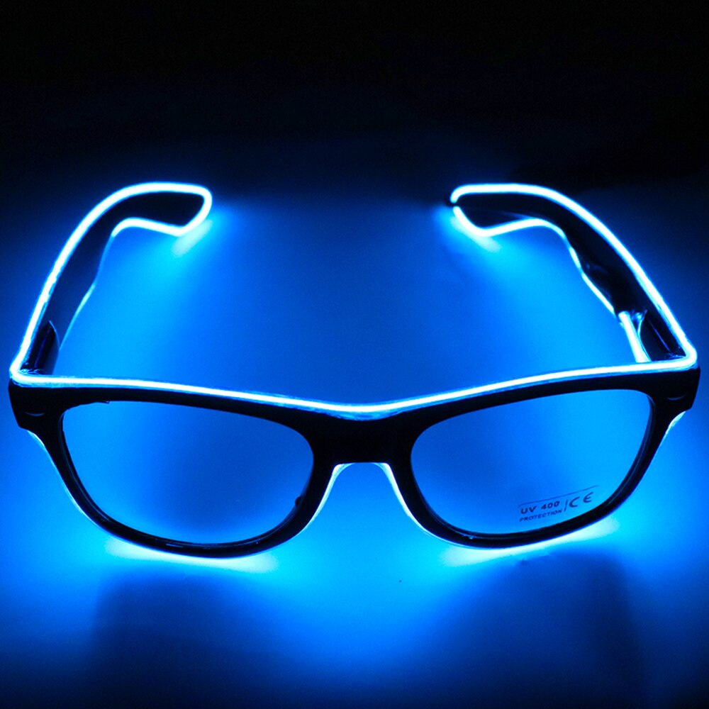 LED Glasses Light Up Shades Flashing Luminous Rave Night Christmas Activities Wedding Birthday Party Decoration led glasses: Blue