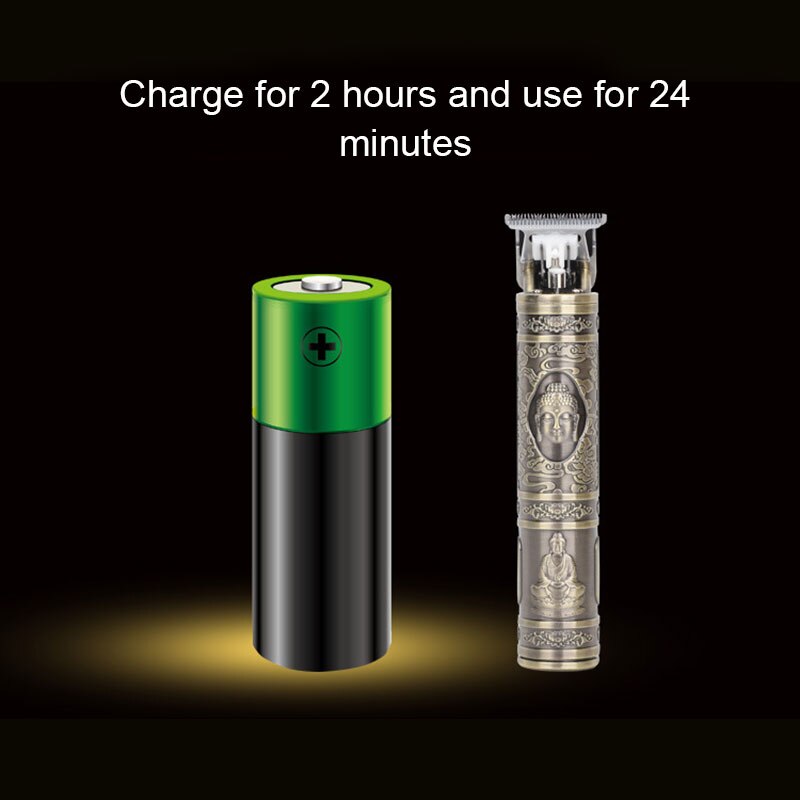 Electric Pro T-outliner Trimmer Men Hair Clipper Carving Carbon Fiber Metal Powerful BM88