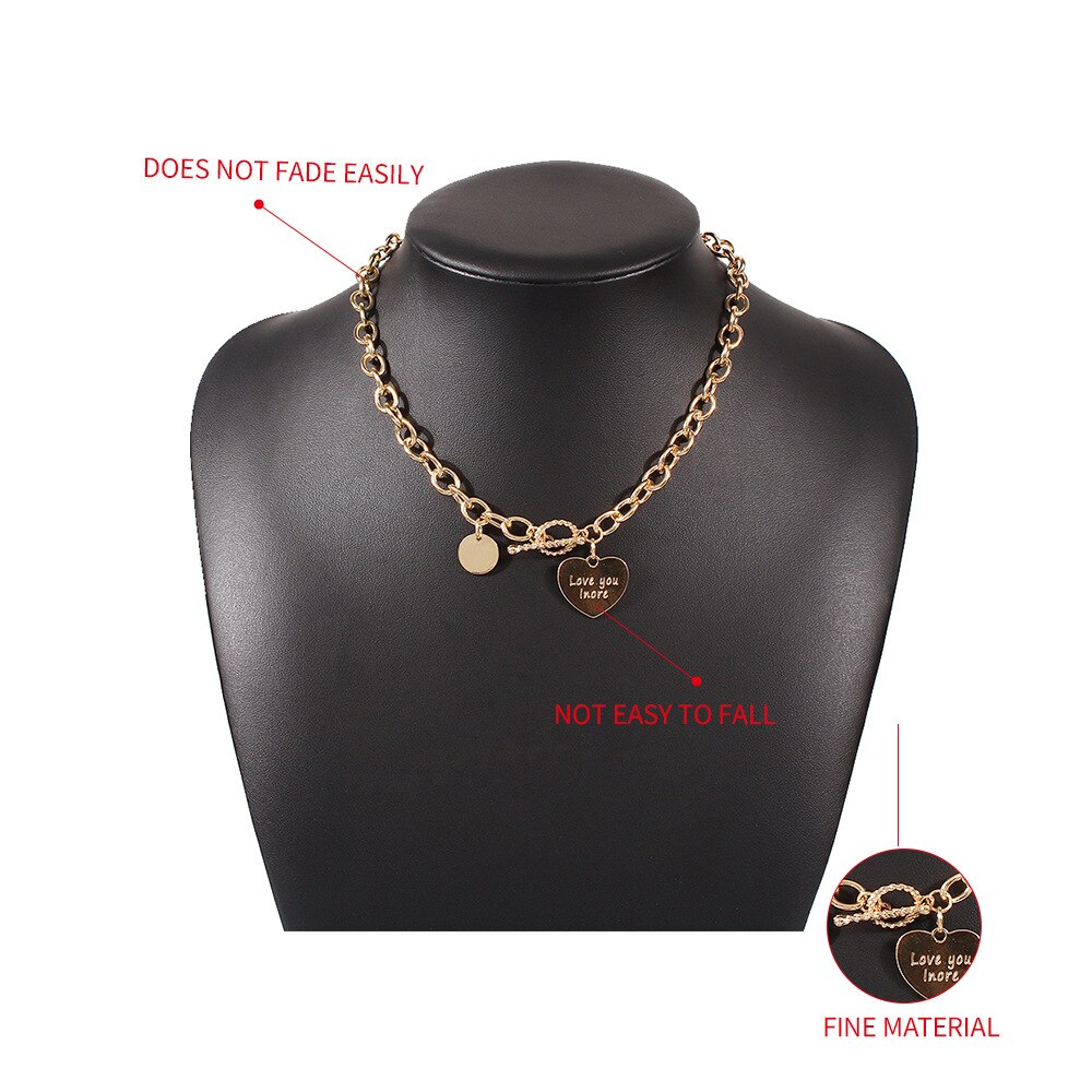 Kmvexo Punk Goud Kleur Collier Choker Vrouwen Mannen Cubaanse Link Chain Steampunk Hart Ketting Collier Femme Accessoires