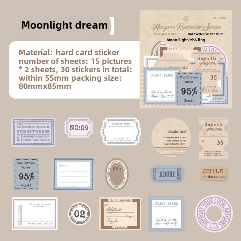 30 Uds etiquetas adhesivas pegatinas grabables pegatinas decorativas diario Material de álbum de recortes Deco pegatinas de papelería para álbum: Gris claro