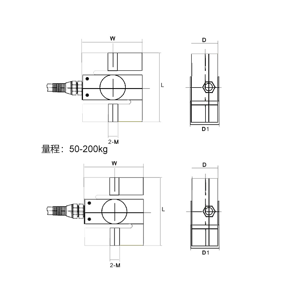 Hoge precisie commerciële mengen station mengen station KCLBF S type load cell ZMLBF trek druksensor vierkante vorm