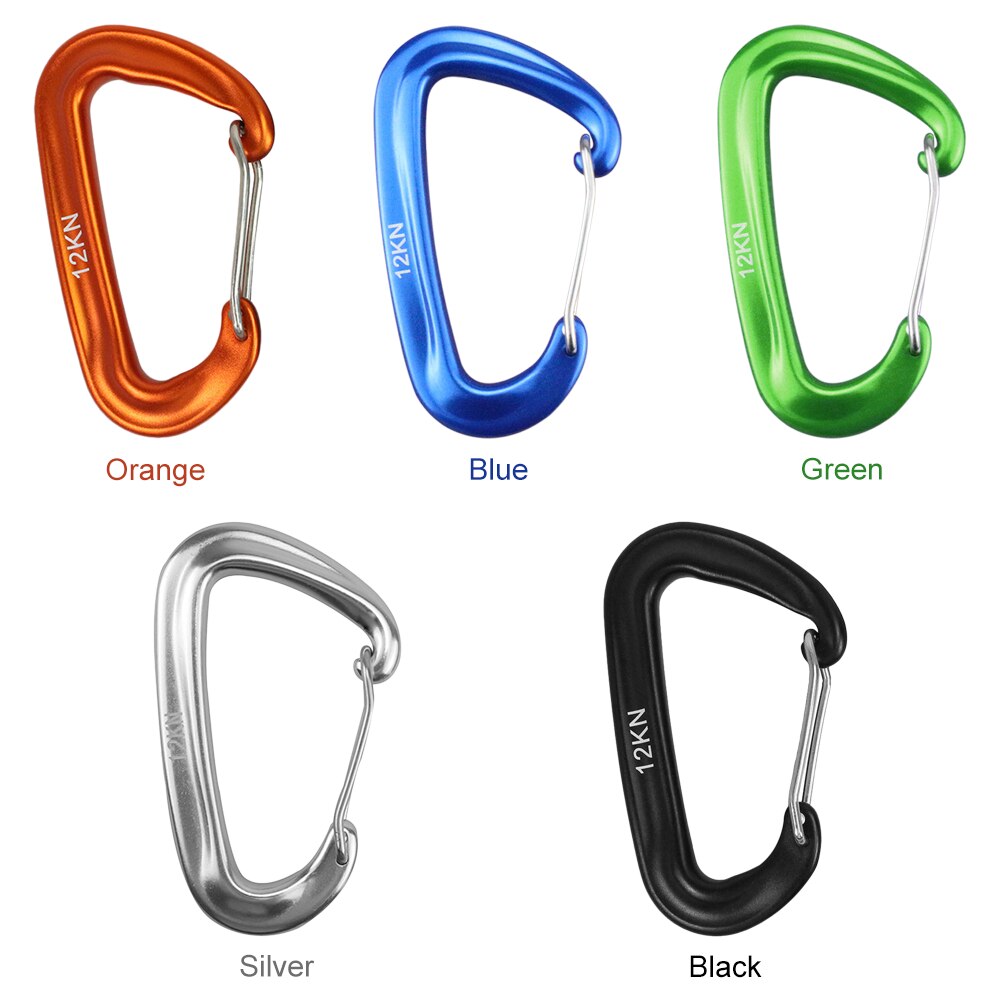 6 PCS Carabiner 12KN Heavy Duty Carabiner Clips Keychain Climbing Snap Clip Lock Buckle Hook for Hammocks Camping Hiking