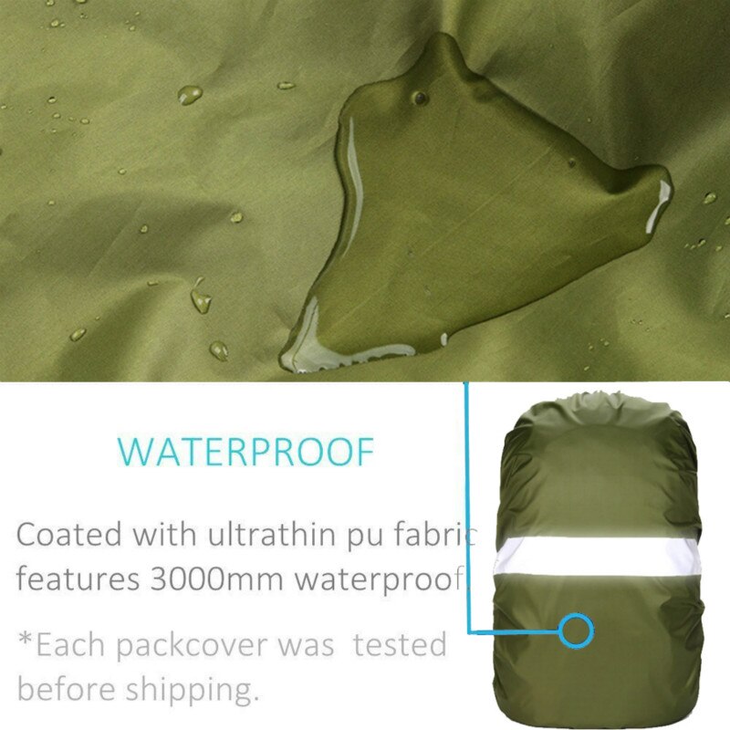 80L Reflektierende Regen Abdeckung Rucksack, 20L 35L 45L Wasserdichte Tasche Abdeckung, draussen Camping Wandern Klettern Staubdicht fallen für Rucksack