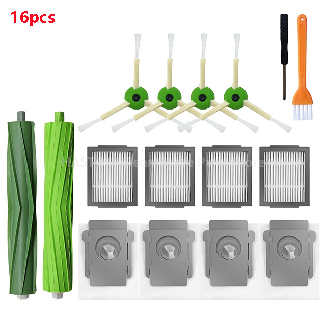 Voor iRobot Roomba i3 i3+ i4 i4+ i6 i6+ i7 i7+ i8 i8+ E5 E6 E7 j7 j7+ j7 Plus Stofzuiger Robot Hoofd-/Zijborstel Hepa Filter: plum