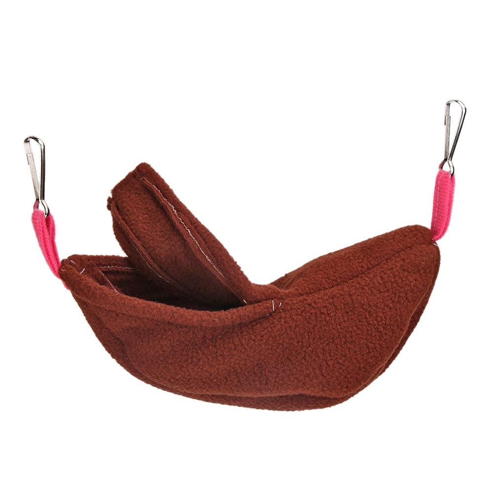 Hamac en forme de banane, lit-balançoire, hamac, maison, animal domestique, Rat, oiseaux, petits animaux, sac de couchage doux, hiver: Marron