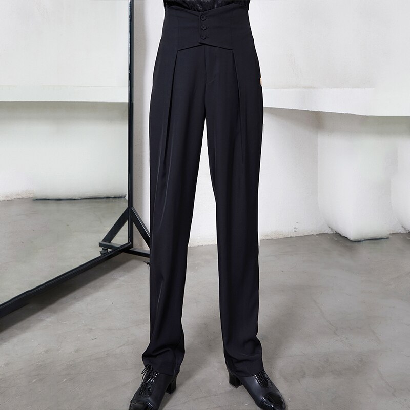 Latein tanzen Hosen männer Standard Latein tanzen Praxis Tragen Kordelzug Taille Ballsaal Hosen Salsa Leistung Kostüm DNV14153