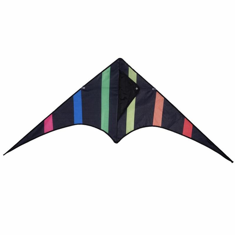Grappig Outdoor Zwarte Driehoek Kite En 30 M Kite Lijn Met Stunt Speelgoed Handvat Kinderen Outdoor Hard-Gevleugelde Kite driehoek Vliegende K7N6