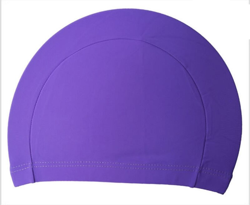 Gorro de natación de tela con protección de orejas de pelo largo para deportes en la piscina, gorra deportiva para adultos, hombres y mujeres, gorros de baño ultrafinos para adultos, tamaño libre