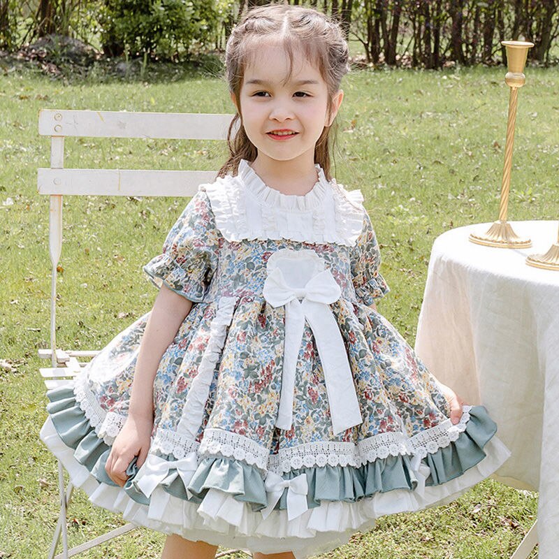 Baby Lolita Jurk Naaien Patroon Voor Kinderen Kinderkleding Diy Mini Kraft Papier Snijden Tekening Sjabloon Meisjes Rok