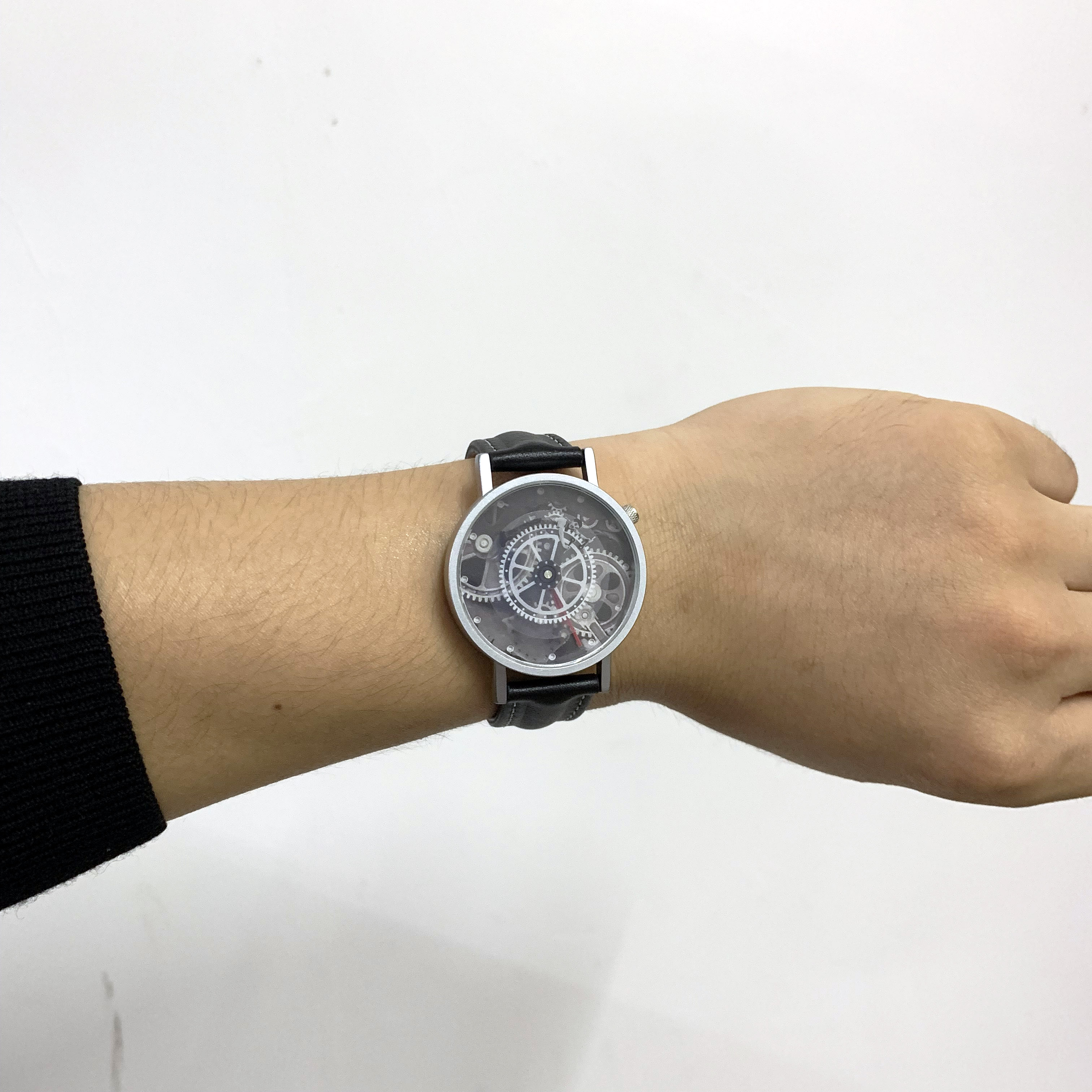 Fb81009 geliefden paar polshorloges tandwiel bewegende wijzerplaat luxe relojes