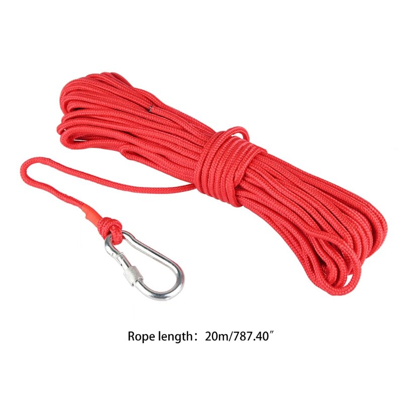 1Pc Nylon Touw Met Metalen Haak Flagline Touw Goed Voor Tie Pull Swing Klim