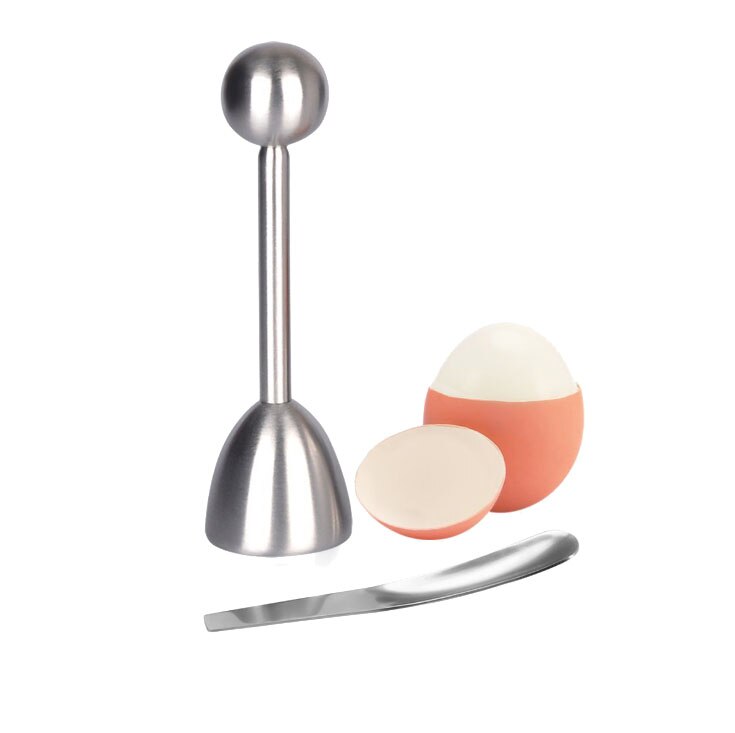 Eiersnijderset, roestvrijstalen eieropener, eierklopper, gepocheerde eierscheider, eierkraker voor zacht- en hardgekookte eieren,