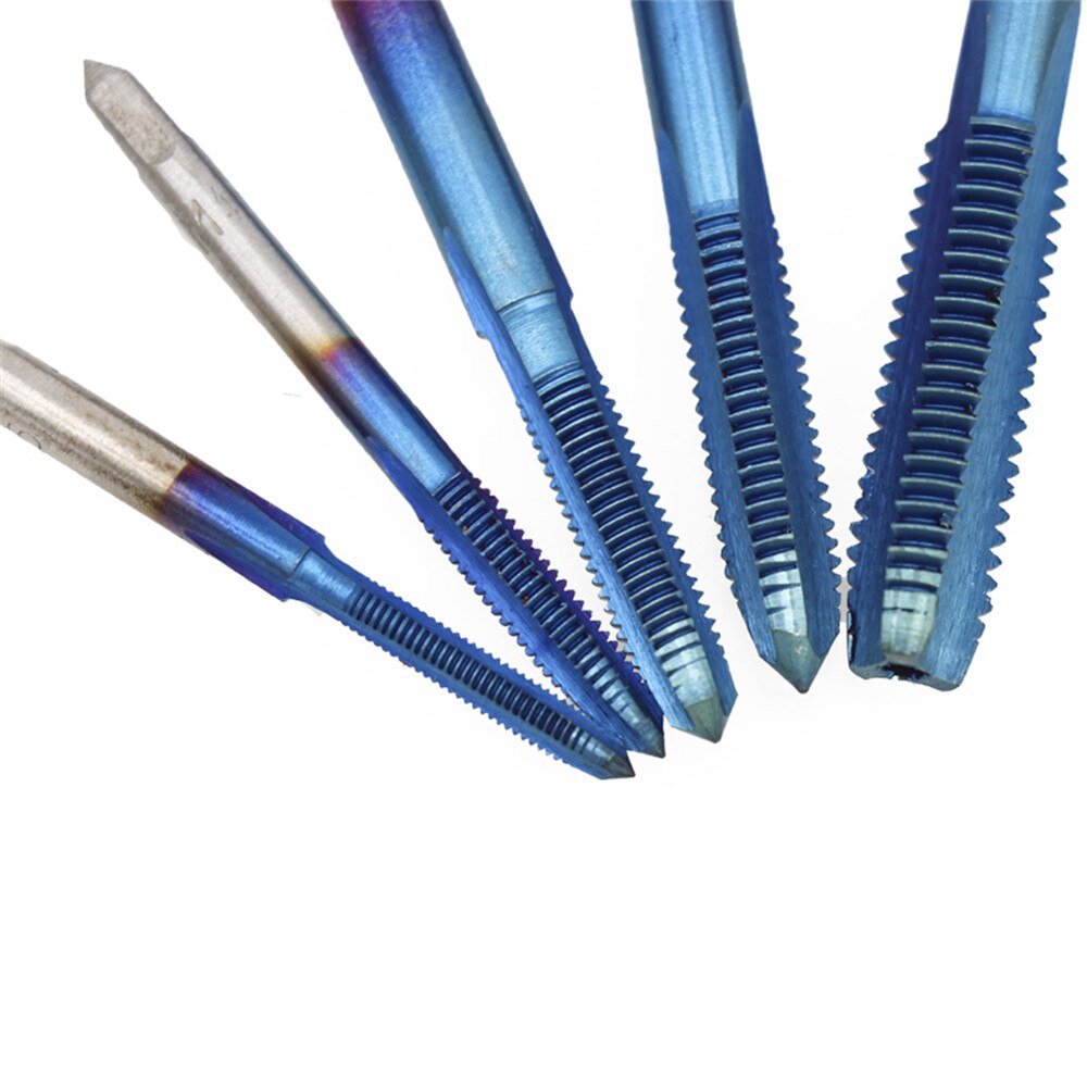 5Pcs Hss Coating M3 M4 M5 M6 M8 Metric Tap Set Screw Head Tap Straight Drill Flute Tap Machine