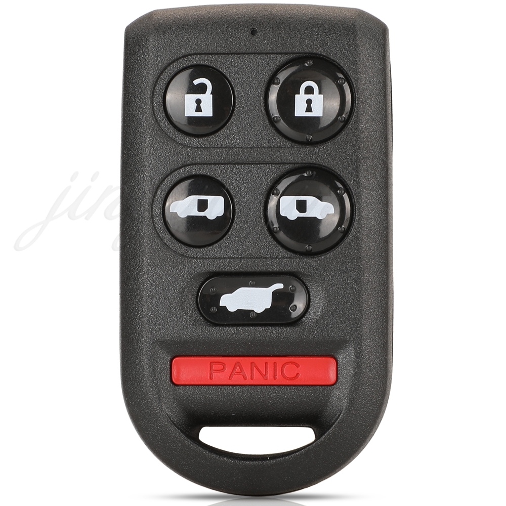 Jingyuqin Autosleutel Shell Voor Honda Odyssey 2005 2006 2007 Keyless Afstandsbediening Auto Sleutelhanger 5 6 knoppen Vervanging Case: GRIJS