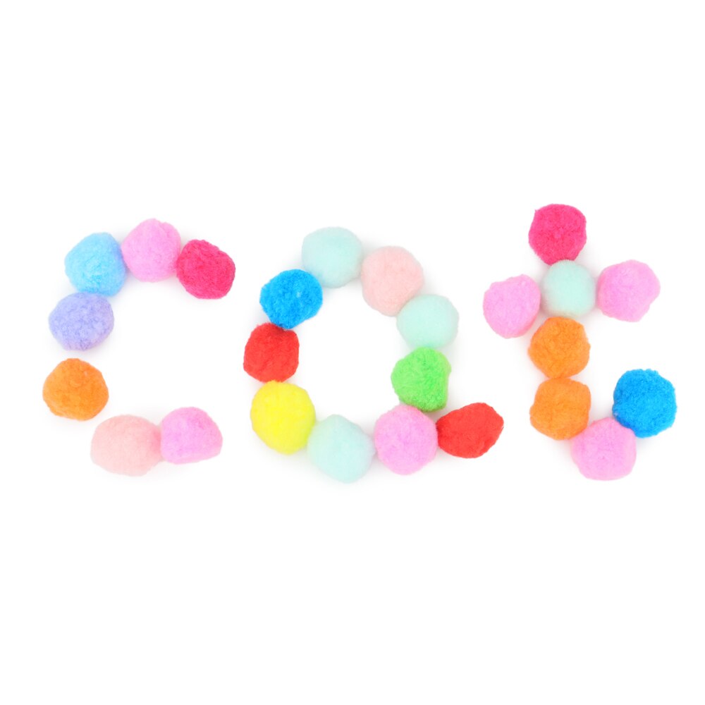 Soft Ball Cat Toys Mix Color Fuzzy Pet Ball Toy Cat Teaser Interactive Balls Toys For Kitten
