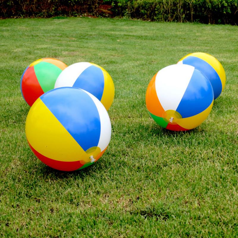 Kleurrijke Opblaasbare Strandbal Strand Zwembad Bal Spelen Opblaasbare Kinderen Zomer Zwemmen Speelgoed Strand Speelgoed Voor Kinderen
