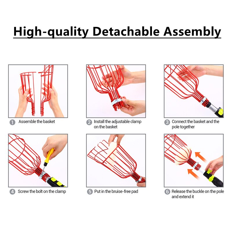 1PC High-altitude Fruit Picker Catcher Fruit Picking Tool Gardening Farm Garden Hardware Picking Device Garden Greenhouses Tool