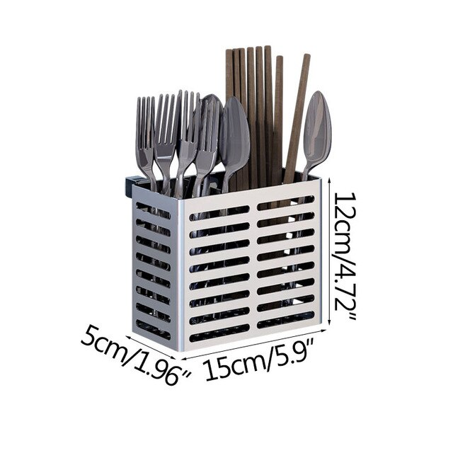 DIY Drain Basket Sink Organizer Stainless Steel Dish Rack Fruit Baskets Dish Drying Rack Organization Shelf Kitchen Accessories: Chopstick holder
