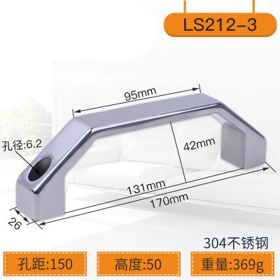 Heavy Duty Industrial equipment handles solid stainless steel drawer Cabinet pulls knob bows Door Window toolbox handle Hardware: 13