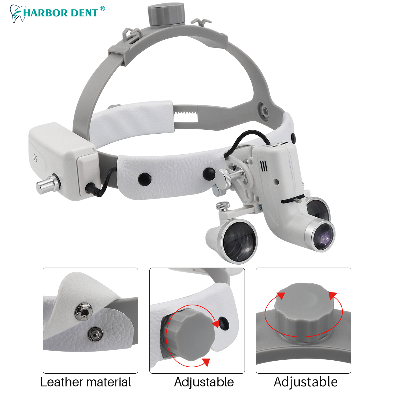 5W Dental LED Head Light Lamp For Binocular Loupes Brightness Spot Ajustable Dentist Lab Headlamp Surgical Headlight