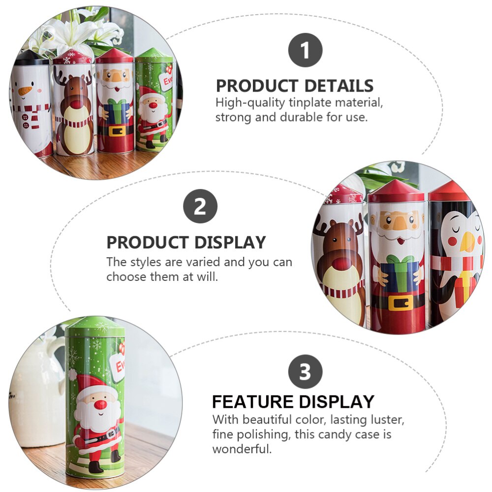 2Pcs Cartoon Iron-Art Storage Box Candy Box Box Decor for Hotel Home Party