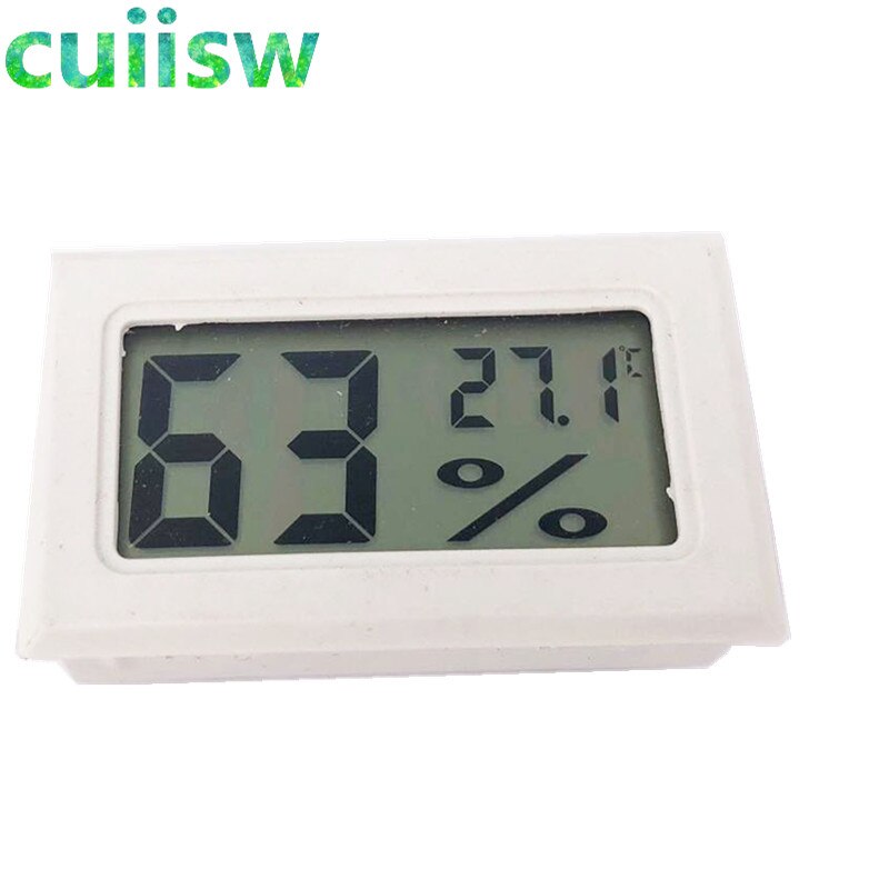 Capteur de température et humidité, Mini écran LCD numérique pratique pour l'intérieur, thermomètre et hygromètre, 1 pièce: WHITE