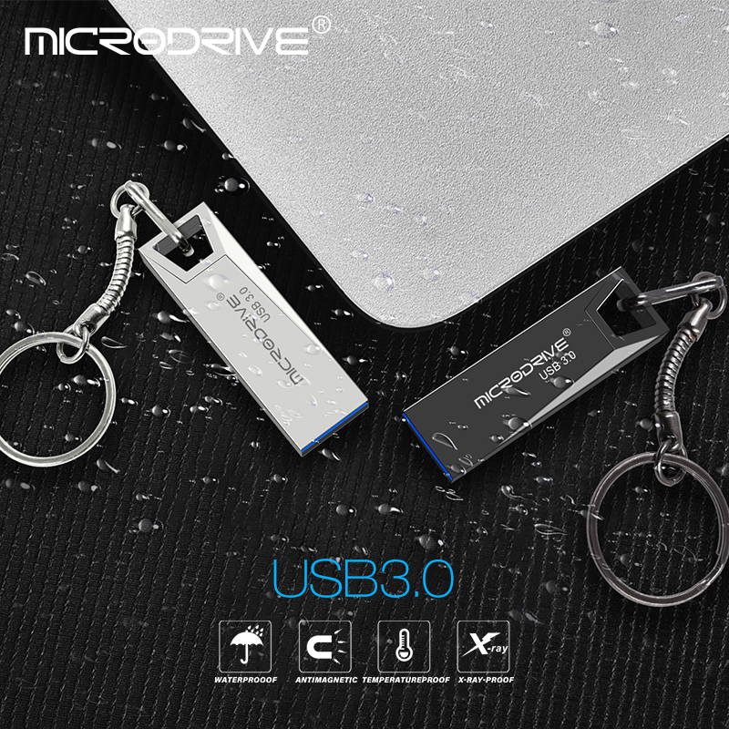 USB3.0 Flash Drives Pendrive 128gb 256gb pen drive 64gb 32gb 16gb Metal USB 3.0 stick Memory flash Disk with key ring