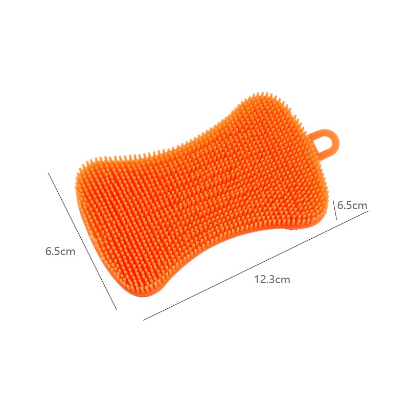 Multifunctional Silicone Brush Kitchen Dishwashing Sourcing Pad Decontamination Pot and Bowl Cleaning Brush Anti Table Mat: 1