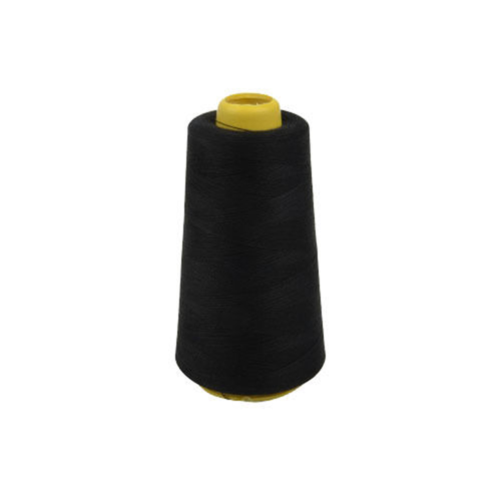 2022 3000M Yards Sewing Machine Industrial Polyester Thread Metre Spools Cones Polyester Sewing Thread: Black