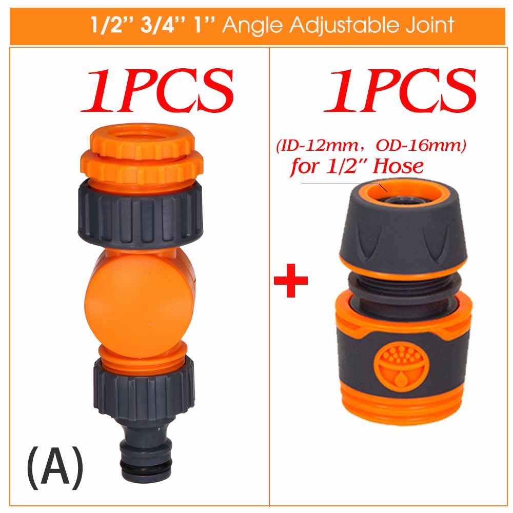Tuinslang Kraan 1/2 "3/4" 1 "Draad Verstelbare Snelkoppelingen Voor 16Mm Buis Bewatering Fitting 180 ° Draaibare Kraan Joint: Default Title