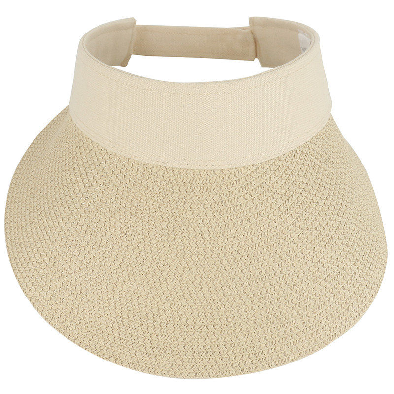 CAMOLAND Straw Hats For Women Summer Empty Top Sun Hat Outdoor Wide Brim Hiking Bucket Hat Female Beach Visors Caps
