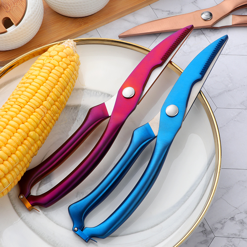 Küchenschere, robustes Kochmesser aus Edelstahl, Hühnerknochenschere zum Schneiden von Lebensmitteln, rostfrei, für Fleisch, Grillschere
