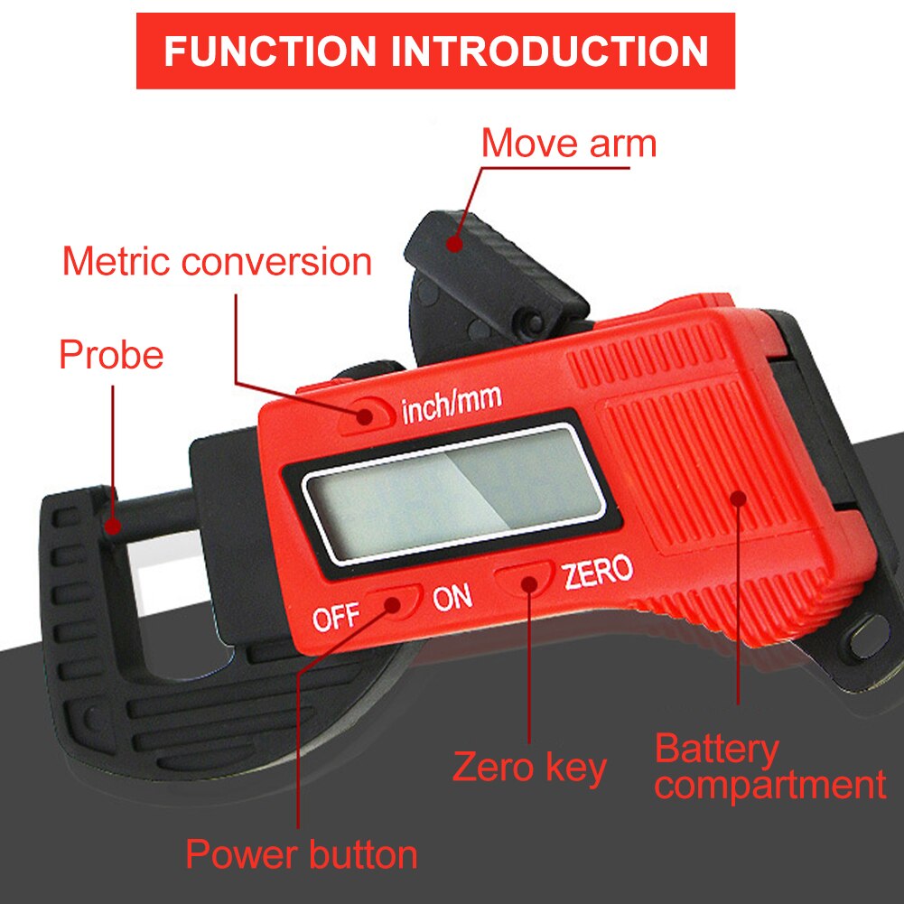 Micrómetro De Espesor De 0 A 12 7mm Herramienta D – Grandado