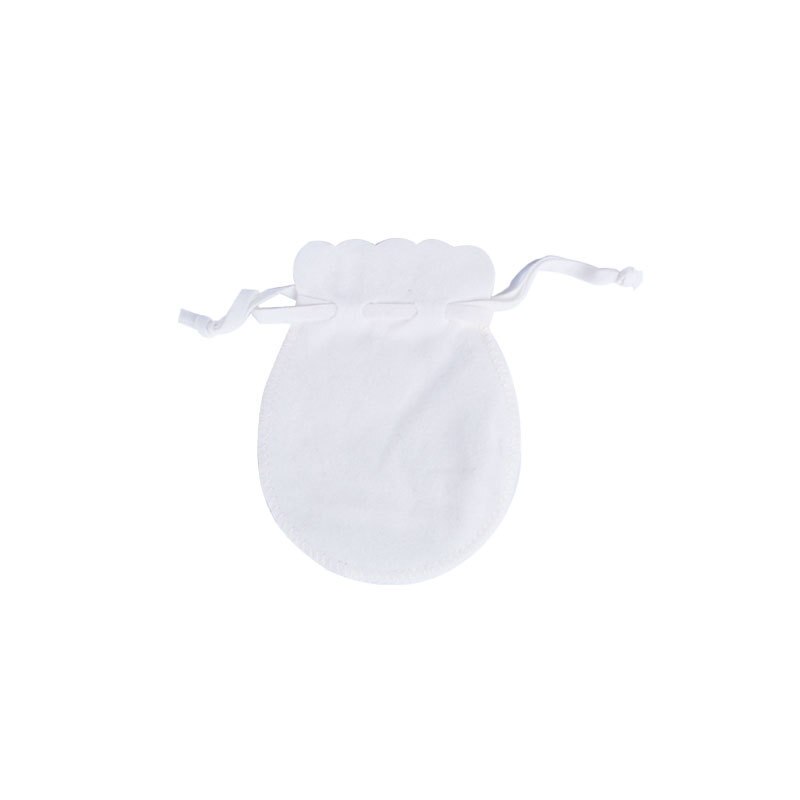 Bolsita de terciopelo dibujable, bolsita de calabaza, lote de 50 unidades, 9x12cm: 9x12cm White