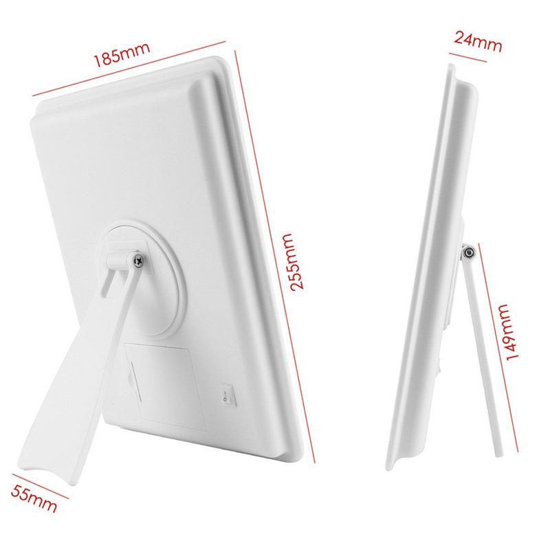 1pcs Makeup Mirror with16 LED Vanity Mirror with Touch Dimmer Switch Battery Powered Bracket for Desktop Bathroom Bedroom Travel