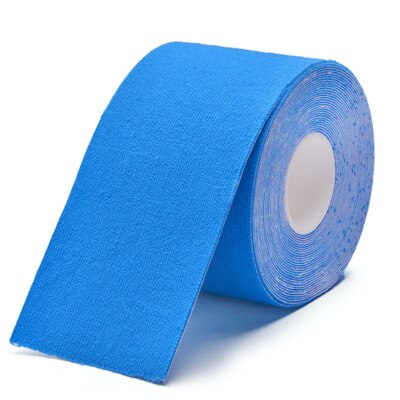 5cm*5cm kinesiologi tap sportsbandage elastisk bandage knæalbuebeskytter muskelbandage atletisk sportsbånd ruller: Blå