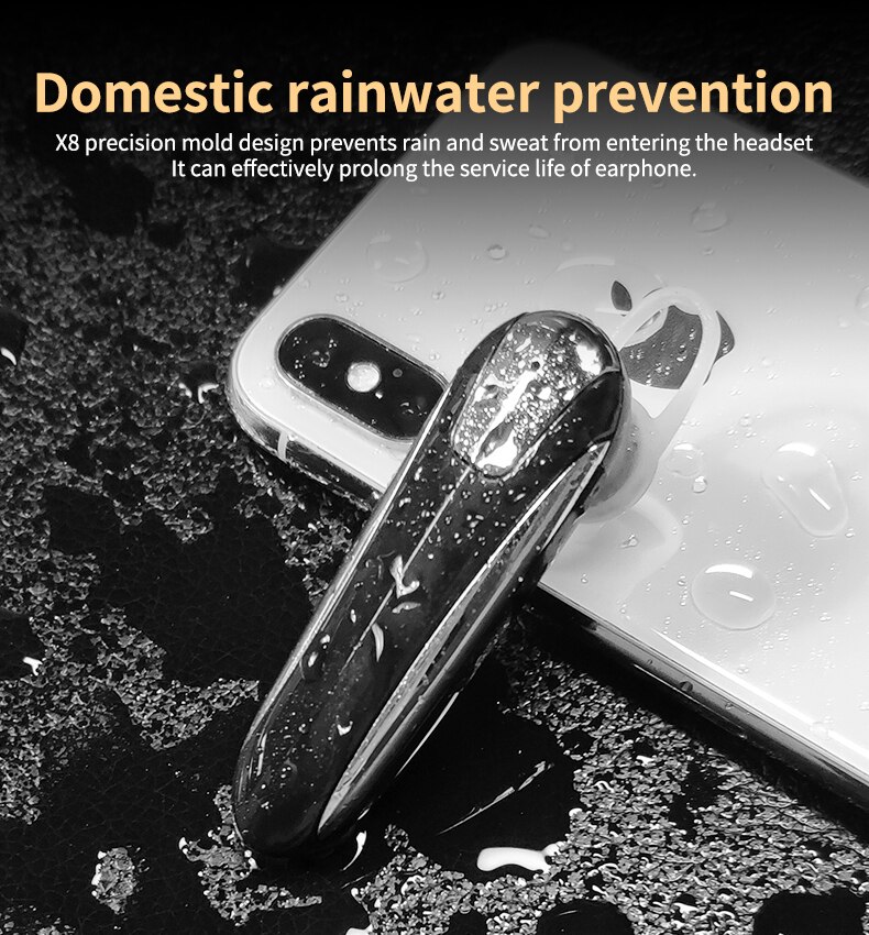 Oein  x8 bluetooth-headset, bluetooth 5.0 ohrhörer, freisprech-kopfhörer, mini-wireless-ohrhörer, ohrhörer für iphone und xiaomi