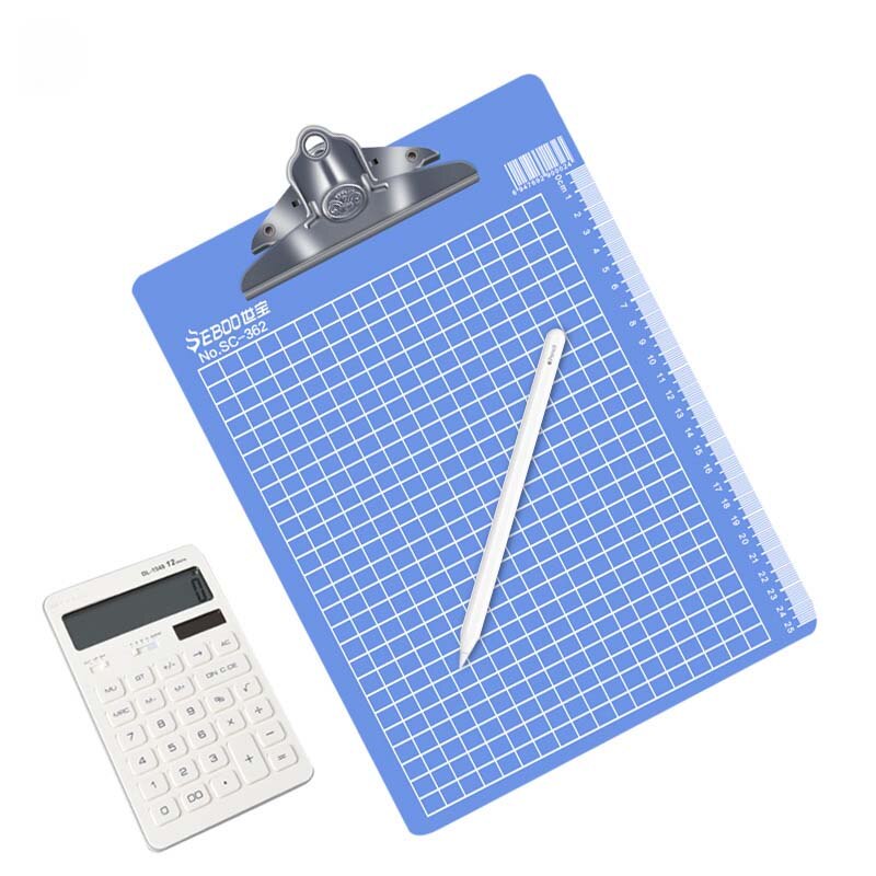 EZONE 1PC A4/A5/A6 Writing Clipboard Plastic File Clipboard Metal Clip Green/Blue Butterfly Clip Office Stationery