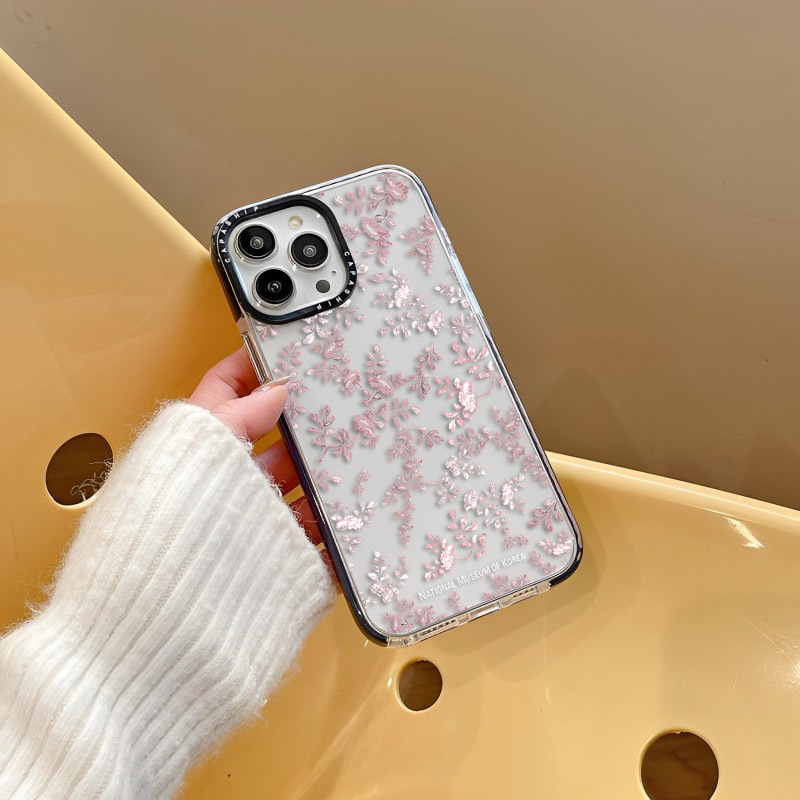 Funda pequeña de flores rosas rojiza para iPhone 16 15 14 13 12 11 Pro X XS XR Max 7 8 Plus SE, funda trasera suave de TPU a prueba de golpes