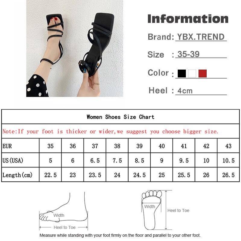 Damesandaler kvindelige stiletter sommer pumps firkantet tå pu ankel spænde rem dame mellem hæle pu casual sko