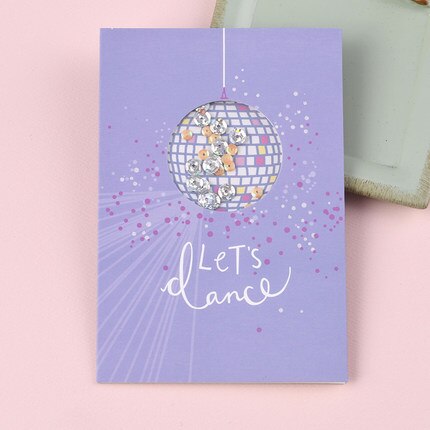 Roligt glitter födelsedagskort festkort skaka tomtebloss tack minikort: Nr .06